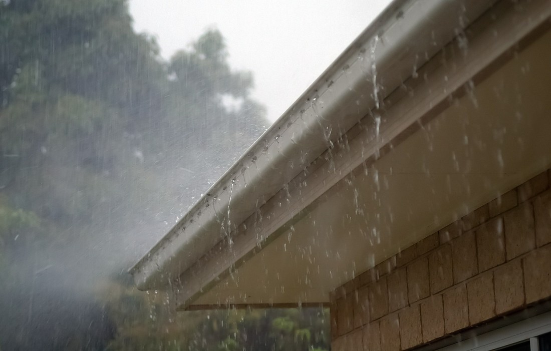 Rain on Gutter
